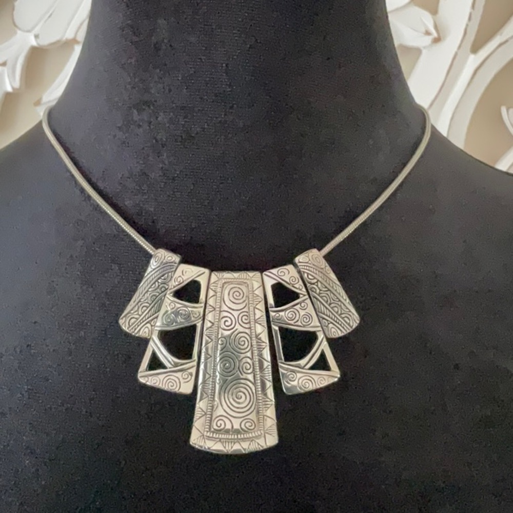 Silver charm pendant necklace